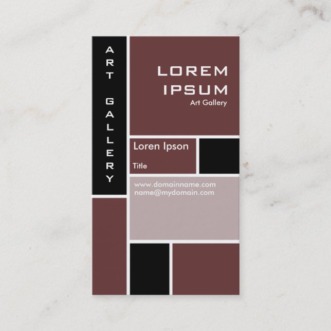 Cartão De Visita Mondrian - Brown (Frente)