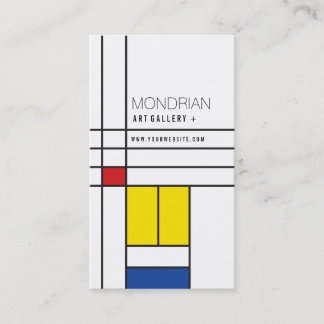 Cartão De Visita Mondrian Modern Art De Stijl Abstrato Minimalista