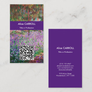 Cartão De Visita Monet - Jardim Artista de Giverny - Código QR