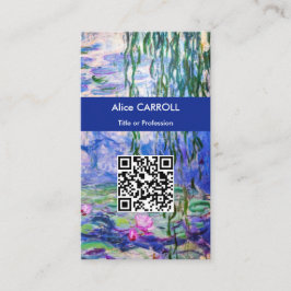 Cartão De Visita Monet - Lírios De Água / Ninfas 1919 - Código QR