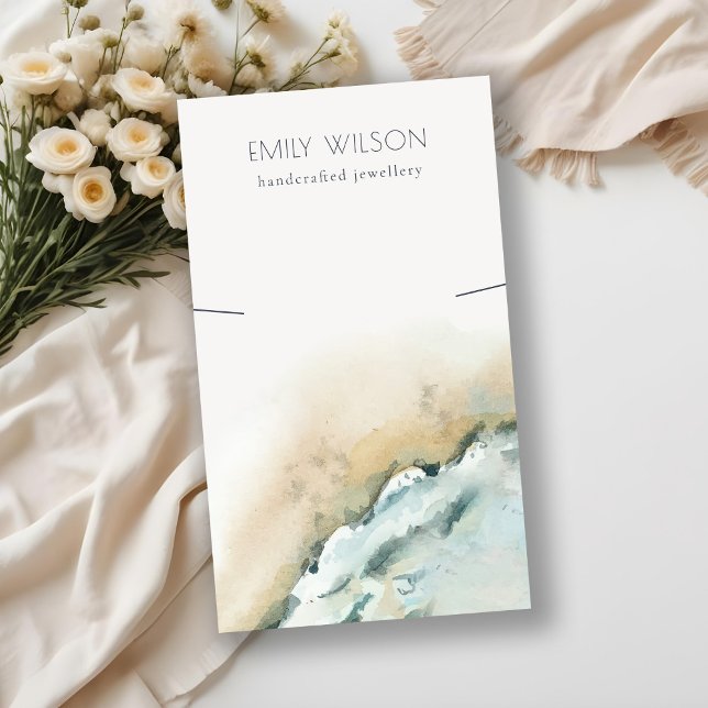 Cartão De Visita Monitor de Colar de Praia das Ondas Costeiras do M (Criador carregado)