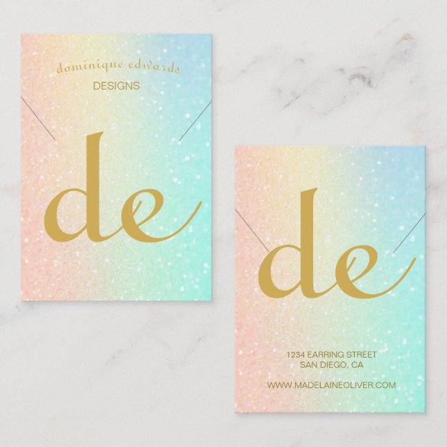 Cartão De Visita Monitor de Colar Moderno (Frente/Verso)