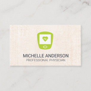 Cartão De Visita Monitor de frequência cardíaca  Contexto da text