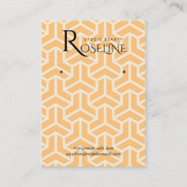 Cartão De Visita Monitor de joias geométricas laranja claro