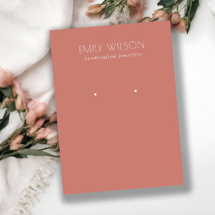 Cartão De Visita Monitor de Mínimo Simples Tomate Red Muted Earrat