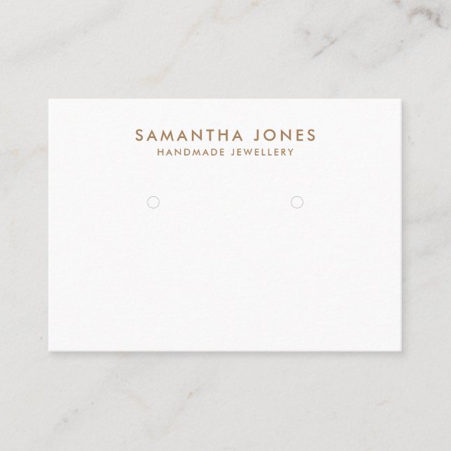 Cartão De Visita Monitor Mínimo de Joias Modernas (Frente)