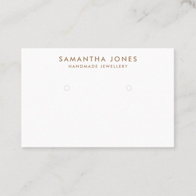 Cartão De Visita Monitor Mínimo de Joias Modernas (Frente)