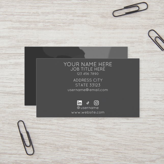 Cartão De Visita Monochrome (Frente/Verso In Situ)