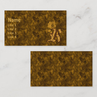 Cartão De Visita Monogram Initial R Elegant Gold Peony Flower