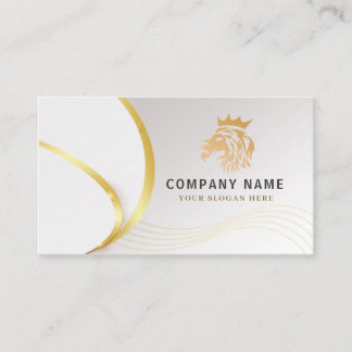 Cartão De Visita Monogram Professional Gold Lion Logo