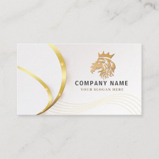 Cartão De Visita Monogram Professional Gold Lion Logo