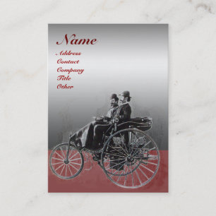 Cartão De Visita MONOGRAMA AUTOMOTRIZ do AUTO REPARO, vermelho do