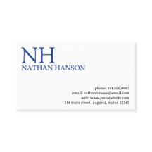 Monograma Azul Simples Moderno