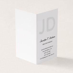 Cartão De Visita Monograma clássico de tendências da caligrafia