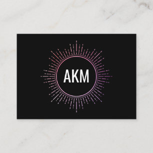 Cartão De Visita Monograma com Elementos de Iluminação