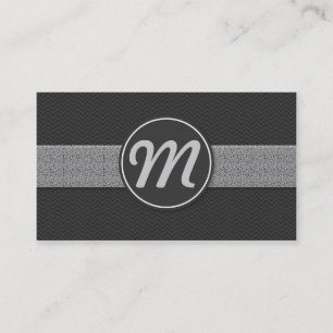 Cartão De Visita Monograma com Textura