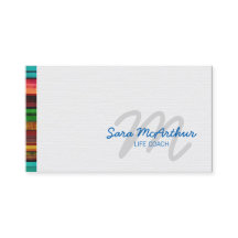 Monograma Cursivo de Borda Colorida de Serviços Qu