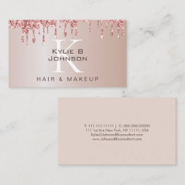 Cartão De Visita Monograma da Bela Leve Elegante