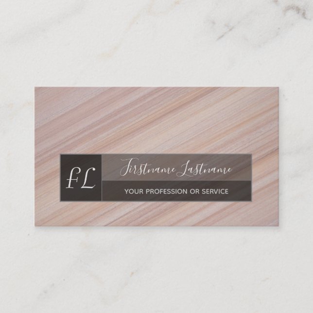 Cartão De Visita Monograma da estrutura de mármore em forma de márm (Frente)