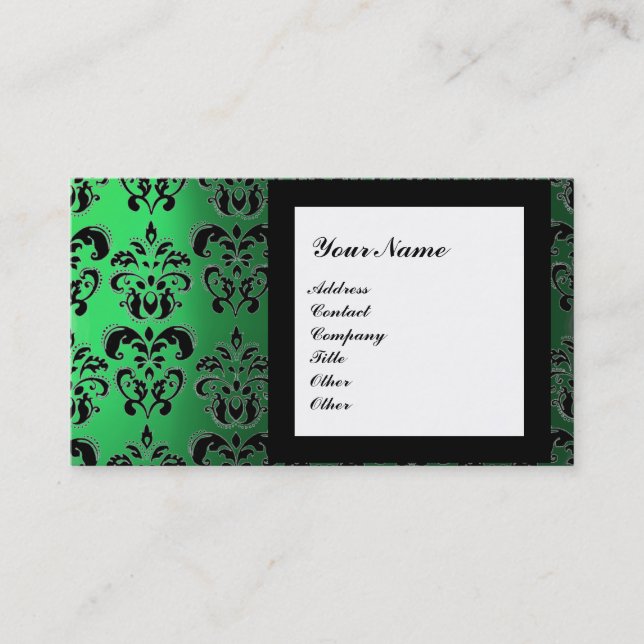 Cartão De Visita MONOGRAMA DA PEDRA GEM DAMASK,2 topaz,violeta (Frente)