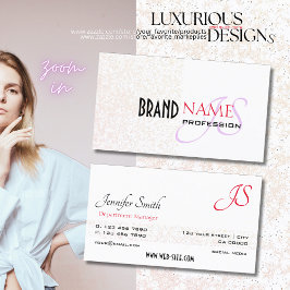 Cartão De Visita Monograma das Estrelas de Lágrimas Púrpura do Past