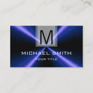 Cartão De Visita Monograma de aço inoxidável profissional #19 do