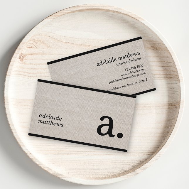 Cartão De Visita Monograma de aparência moderna profissional Monogr (Criador carregado)