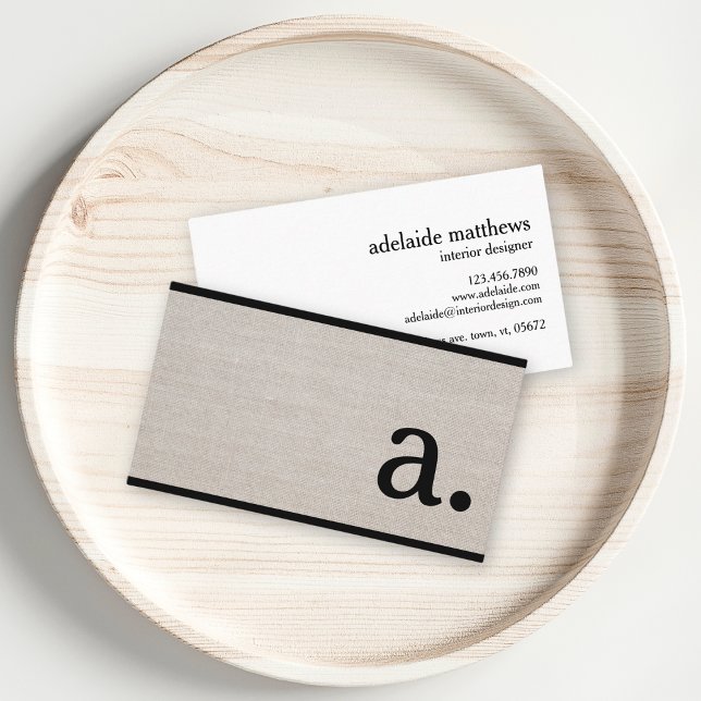 Cartão De Visita Monograma de aparência moderna profissional Monogr (Criador carregado)