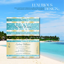 Cartão De Visita Monograma de Estrelas Luminosas Douradas de Lumino