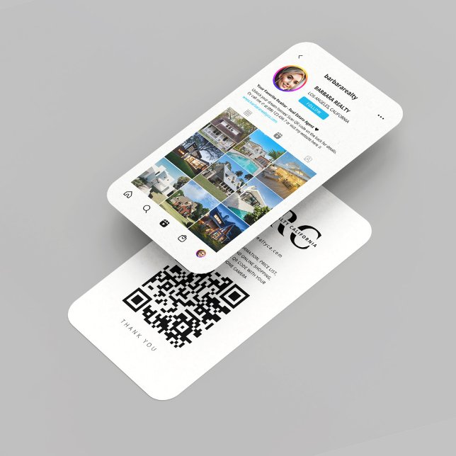 Cartão De Visita Monograma de Imóveis de Imóveis Moderno (Modern Realtor Instagram Real Estate Monogram Business Card
)