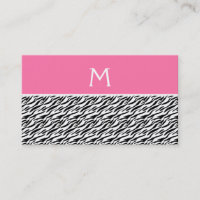 Monograma de Padrão de Zebra Rosa