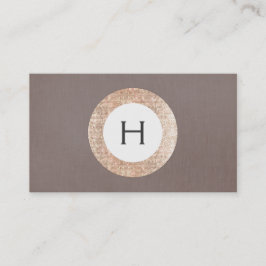 Cartão De Visita Monograma de sequência Dourada FAUX na moda Modern