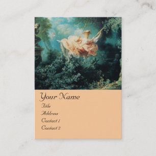 Cartão De Visita MONOGRAMA DE SWING,Rosa Verde