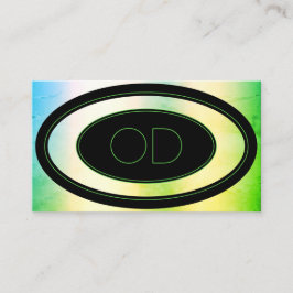 Cartão De Visita Monograma de Teal Colorida Trendy Monograma Legal