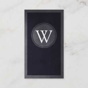 Cartão De Visita Monograma de Vintage