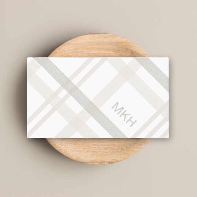 Cartão De Visita Monograma de Xadrez profissional de luxo minimalis (Criador carregado)