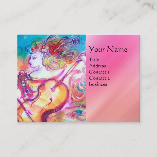 Cartão De Visita MONOGRAMA DO CONCERTO DE PRIMAVERA TRIO HARMONY, c (Frente)