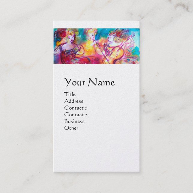 CARTÃO DE VISITA MONOGRAMA DO CONCERTO DE PRIMAVERA TRIO HARMONY, P (Frente)