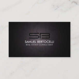 Cartão De Visita Monograma do Consultor Imobiliário Realtor Real