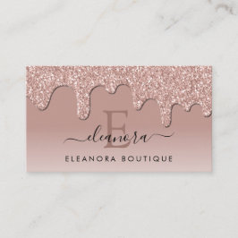 Cartão De Visita Monograma do Designer de Joias de Drives Glitter D