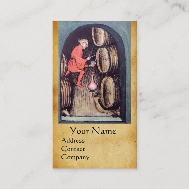 CARTÃO DE VISITA MONOGRAMA DO SELO VERMELHO DE CELLAR ANTIQUIDA DE  (Frente)