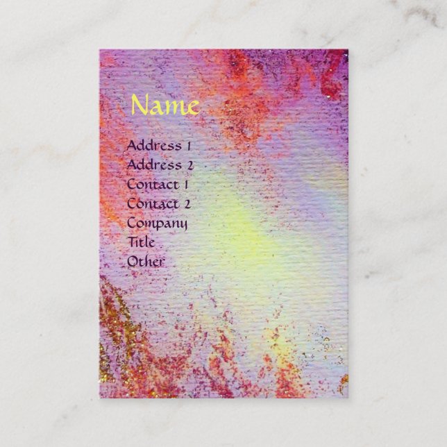 Cartão De Visita MONOGRAMA DOS CANAIS MÁGICOS DOURADOS abstrato (Frente)