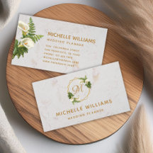 Monograma Dourado Calla Lírios Branco Marble