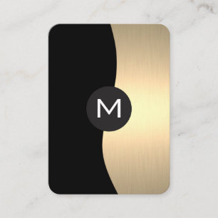 Cartão De Visita Monograma Dourado Luxe