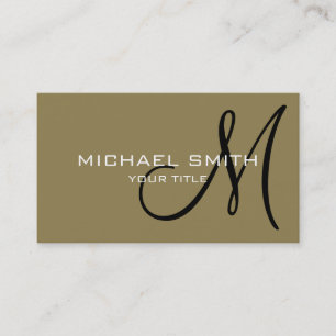 Cartão De Visita Monograma Elegante