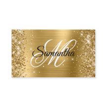 Monograma Elegante com Folha Dourada Online Profil