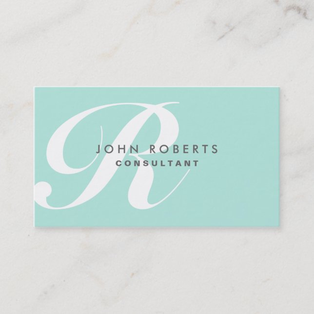 Cartão De Visita Monograma Elegante de Artista Profissional (Frente)