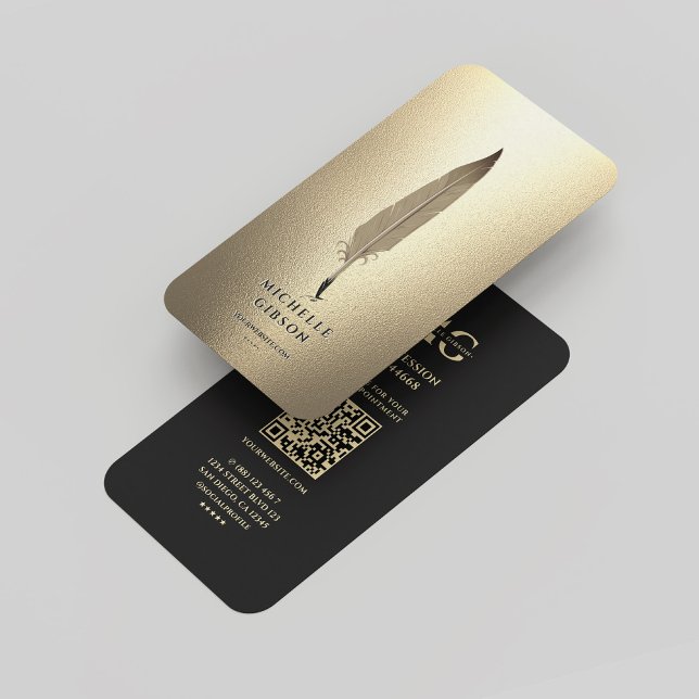 Cartão De Visita Monograma Elegante Dourado Negra Moderno (Modern Notary Black Gold Elegant Monogram Business Card
)