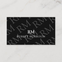 Monograma Elegante Masculino Profissional Onyx
