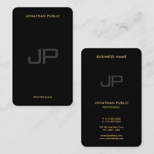 Cartão De Visita Monograma Elegante Moderno Personalizado Oceânia I